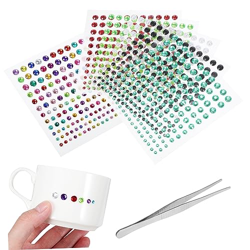 DOITOOL 17 Blätter Glitzersteine Selbstklebend mit Wassertweezern Strassaufkleber für Diy Dekorationen Basteln Handwerk Handys Laptops und Mehr Funkelnde Juwelen für Projekte DOITOOL 17 Blätter Glitzersteine Selbstklebend mit Wassertweezern Strassaufkleber für Diy Dekorationen Basteln Handwerk Handys Laptops und Mehr Funkelnde Juwelen für Projekte von DOITOOL