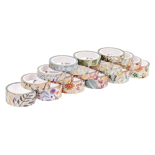 DOITOOL 18 Rollen Dekorative Washi Klebebänder Diy Planner Tape Hochwertige Masking Tapes mit Klaren Mustern für Scrapbooking und Kreative Handwerksprojekte von DOITOOL