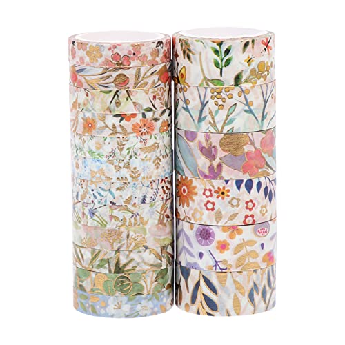 DOITOOL 18 Rollen Dekorative Washi Tapes Diy Scrapbook Klebebänder für Hand Account Zubehör Klare Muster Leicht Entfernbar Vielseitig Einsetzbar für Kreative Projekte von DOITOOL