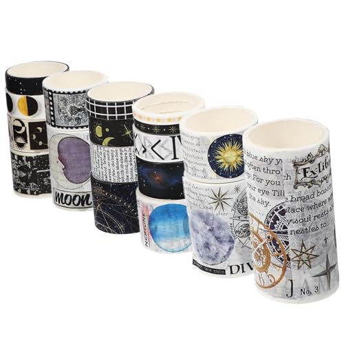 DOITOOL 18 Rollen Retro Washi Tape Dekoratives Klebeband für Scrapbooking Tagebuch und Diy Projekte Vintage Design Leicht Abreißbar für und Bastelarbeiten von DOITOOL