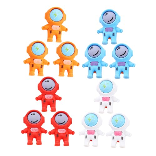 DOITOOL 18 Stück Raumfahrer Radiergummi Leerzeichen süße Mini-Radierer Astronauten Geburtstagdekorationen Cartoon Radiergummis Astronauten-Gastgeschenke von DOITOOL