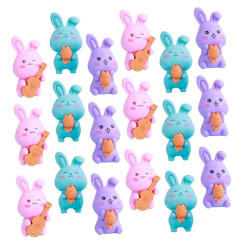 DOITOOL 18 Stück Teiliges Cartoon Rabbit Radiergummis Kreative Schreib und Zeichenradierer für Schule und Büro Praktische Schreibwaren Gemischte von DOITOOL