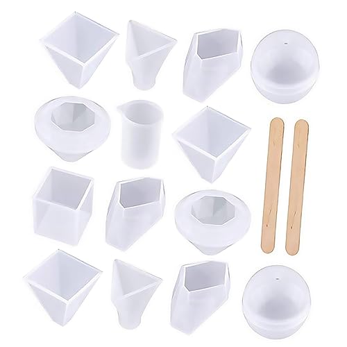 DOITOOL 18 Stück Teiliges DIY Silikonformen Set für Kreative Bastelprojekte Wiederverwendbare und Waschbare Gießformen für Kunsthandwerk Dekorationen und Persönliche von DOITOOL