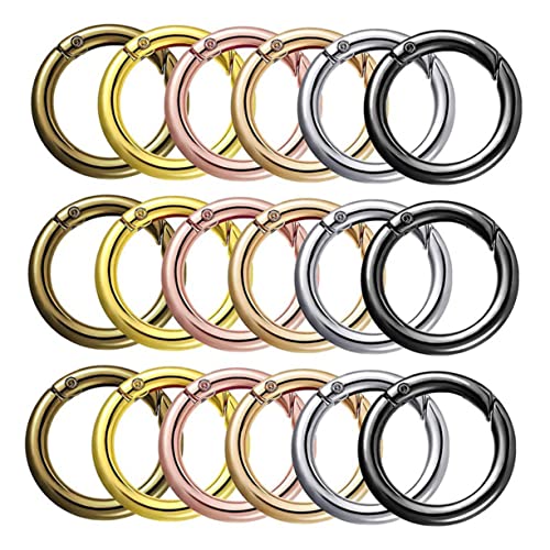 DOITOOL 18 Stück Teiliges Feder Ringe für Diy Schlüsselanhänger Runde Schnallen Clips Tragbare Karabiner Vielseitige Verwendung für Taschen und Handwerk Farben DOITOOL 18 Stück Teiliges Feder Ringe für Diy Schlüsselanhänger Runde Schnallen Clips Tragbare Karabiner Vielseitige Verwendung für Taschen und Handwerk Farben von DOITOOL