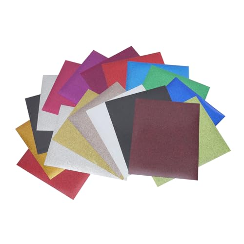 DOITOOL 18 Stück Teiliges Glitzer Heat Transfer Vinyl Pet Folien für T Shirts Schuhe und Textilien für Diy Projekte Farbenfrohe Bügelfolie Hohe Haftung Langlebig und Waschbeständig DOITOOL 18 Stück Teiliges Glitzer Heat Transfer Vinyl Pet Folien für T Shirts Schuhe und Textilien für Diy Projekte Farbenfrohe Bügelfolie Hohe Haftung Langlebig und Waschbeständig von DOITOOL