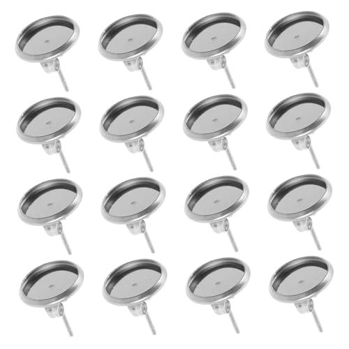 DOITOOL 180 Stück Edelstahl Ohrstecker Rohlinge Runde Cabochon Lünette Ohrring Fassungen mit Stopper für DIY Schmuckherstellung und Vielseitige Geschenkideen DOITOOL 180 Stück Edelstahl Ohrstecker Rohlinge Runde Cabochon Lünette Ohrring Fassungen mit Stopper für DIY Schmuckherstellung und Vielseitige Geschenkideen von DOITOOL