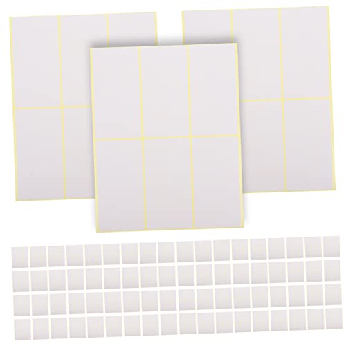 DOITOOL 180 Stück Leeres handgeschriebenes Etikett Aufkleber Kleine Etiketten Scrapbooking Sammelalbum klebrig Rosa farbig Vinyl selbstklebende Blanko-Etiketten leere klebeetiketten Weiß von DOITOOL