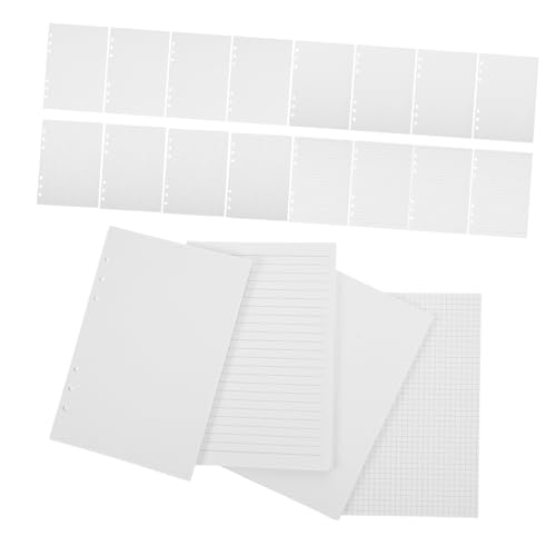 DOITOOL 180Stücke Nachfüllpapier Ordner Nachfüllungen Liniert Kariert Blanko für Notizbücher und Planer Tintenresistent Augenfreundlich und Einfach von DOITOOL