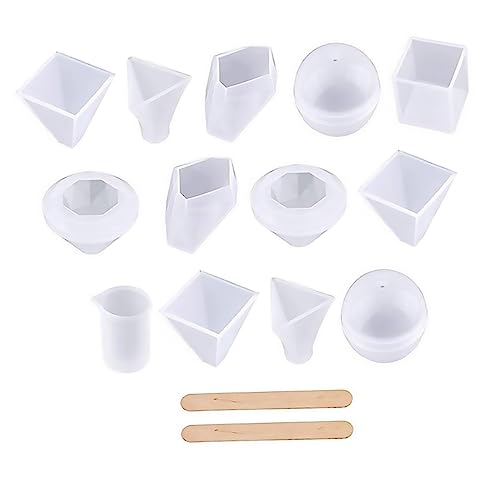 DOITOOL 18Stücke Teiliges DIY Silikonformen Set für Kreative Bastelprojekte Messbechern und Rührstäbchen für Handgefertigte und Dekorationen von DOITOOL
