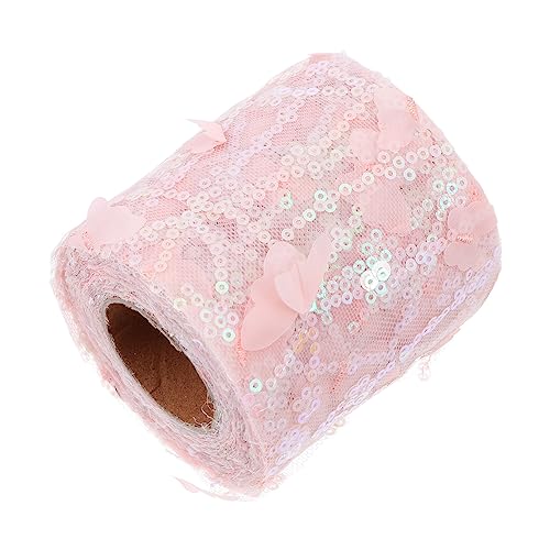 DOITOOL 1Rolle DIY Dekoratives Paillettenband Breit für Bastelarbeiten Kleidung Schuhe und DIY Projekte mit Schmetterlingen und Pailletten Leicht von DOITOOL