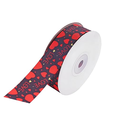DOITOOL 1Rolle DIY Geschenkband Polyester Seidenband Mit Herz Für Verpackungen Und Dekorationen Für Hochzeiten Valentinstag Und Geburtstagsfeiern DOITOOL 1Rolle DIY Geschenkband Polyester Seidenband Mit Herz Für Verpackungen Und Dekorationen Für Hochzeiten Valentinstag Und Geburtstagsfeiern von DOITOOL