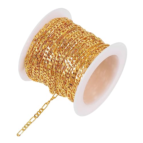 DOITOOL 1Rolle DIY Kupferkette Für Schmuckherstellung Kette Doppelseitige Flache Glieder Halsketten Und Individuelles Basteln Von Schmuckaccessoires von DOITOOL