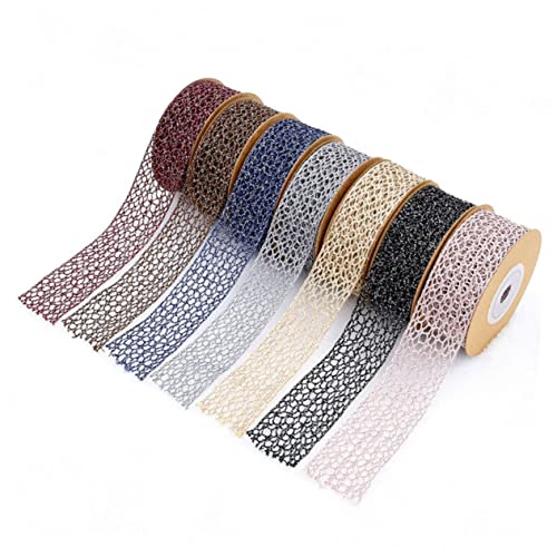 DOITOOL 1Rolle DIY Spitzenband Silbergeflecht Für Hochzeitsdekoration Und Bastelbedarf Yards Vielseitig Einsetzbar Für Scrapbooking Schmuckherstellung Karten Und Wohnkultur von DOITOOL