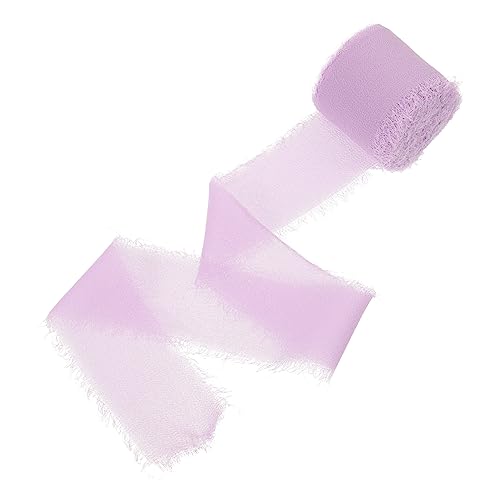 DOITOOL 1Rolle Dekoratives Fransenband Echtem Seiden Chiffon Breit Lang Handgefertigt Zartem Für Geschenkverpackungen Und DIY Dekorationen von DOITOOL