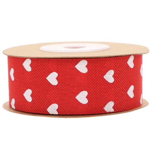 DOITOOL 1Rolle Dekoratives Herzmusterband Für Valentinstag Yards Rotes DIY Geschenkband Für Partydekoration Und Verpackungszubehör DOITOOL 1Rolle Dekoratives Herzmusterband Für Valentinstag Yards Rotes DIY Geschenkband Für Partydekoration Und Verpackungszubehör von DOITOOL