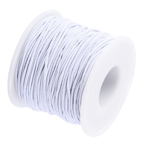 DOITOOL 1Rolle Elastische Schnur Starkes und Weiches Gummiband für DIY Schmuckherstellung Armbänder und Bastelarbeiten für Perlen und Handwerk Weiß von DOITOOL