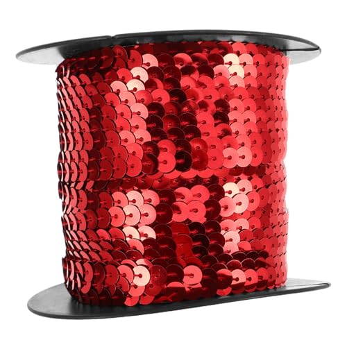 DOITOOL 1Rolle Elastisches Paillettenband Yards DIY Bastelborte Dekoration für Nähprojekte und Handarbeiten Glamouröse Effekte von DOITOOL