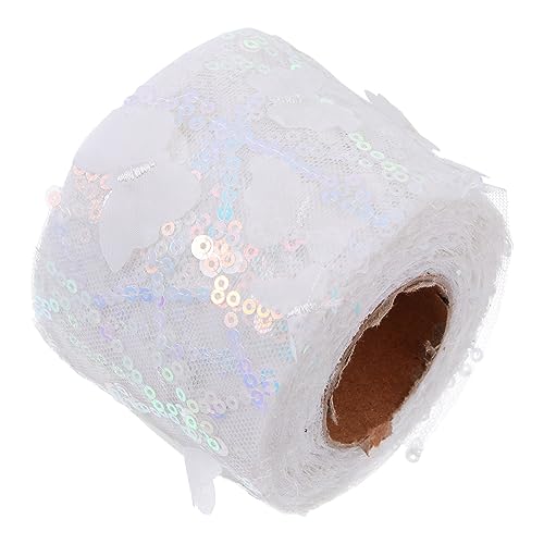 DOITOOL 1Rolle Gesticktes Organza Band DIY Dekoration Geschenkband für Hochzeit Kleidung Bastelprojekte Elegant und Zart Hochwertiges Material Vielseitig DOITOOL 1Rolle Gesticktes Organza Band DIY Dekoration Geschenkband für Hochzeit Kleidung Bastelprojekte Elegant und Zart Hochwertiges Material Vielseitig von DOITOOL