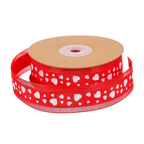 DOITOOL 1Rolle Liebesform Geschenkband Rotes Dekoband Für DIY Hochzeit Und Feiertage Hochwertiges Für Bastel Enthusiasten von DOITOOL