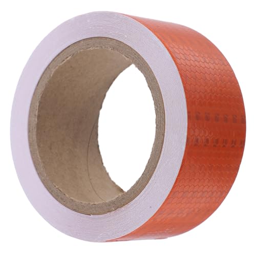 DOITOOL 1Rolle Reflektierendes Klebeband Orangefarbenes Sicherheitsband für Hochsichtbare Warnmarkierung für Fahrräder und Fahrzeuge Selbstklebend für Nachtanwendungen von DOITOOL