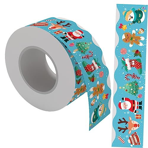 DOITOOL 1Rolle Schwarze Tafelfolie Mit Weihnachtlichem Grenzaufkleber Abnehmbares Cartoon Grenzpapier Für Dekoration Festtagsanzeigen Und Kreative Räume DOITOOL 1Rolle Schwarze Tafelfolie Mit Weihnachtlichem Grenzaufkleber Abnehmbares Cartoon Grenzpapier Für Dekoration Festtagsanzeigen Und Kreative Räume von DOITOOL
