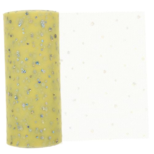 DOITOOL 1Rolle Tüllband Mit Pailletten Für Hochzeiten Und Partys Yards Shallow Dekoratives Wickelband Für Geschenkverpackungen Und DIY Dekorationen von DOITOOL
