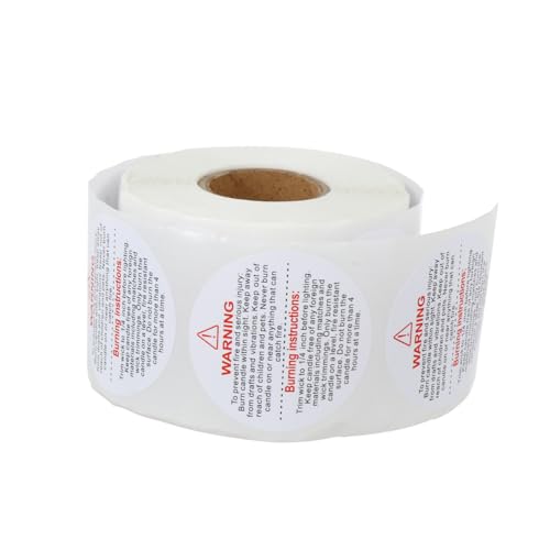 DOITOOL 1Rolle Warnaufkleber Selbstklebende für Kerzengläser Praktisch Langlebig für Sichere Verwendung von Wachsschmelzern DOITOOL 1Rolle Warnaufkleber Selbstklebende für Kerzengläser Praktisch Langlebig für Sichere Verwendung von Wachsschmelzern von DOITOOL