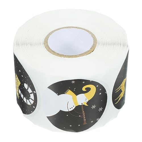 DOITOOL 1Rolle Weihnachtsaufkleber Geschenkbox Siegelaufkleber für Dekoration Selbstklebende Etiketten mit Lustigen Weihnachtselementen Vielseitig Einsetzbar für von DOITOOL
