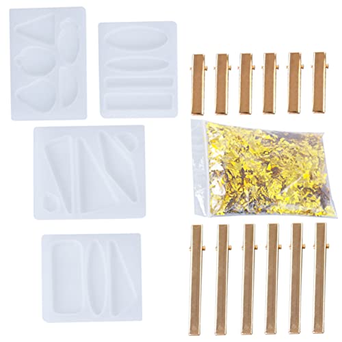 DOITOOL 1Satz Handgefertigtes DIY Haarspangen Set Silikon Formen für Epoxidharz Haarnadeln Teilig Umweltfreundliches Material Wiederverwendbar von DOITOOL