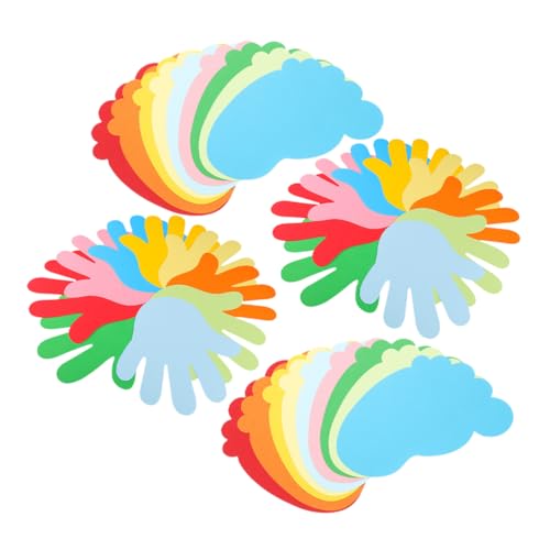 DOITOOL 1Satz Handgeschnittene Papier Ausschnitte mit Fuß und Handdesigns für Dekoration Schule Kindergarten Spielzimmer für Partys von DOITOOL