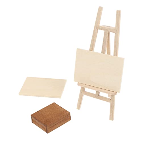 DOITOOL 1Satz Holz Staffelei Für Puppenhaus Teiliges Zubehör Mit Zeichenbrett Und Farben Für Dekoration Und Szenen Kleine Puppenhäuser DOITOOL 1Satz Holz Staffelei Für Puppenhaus Teiliges Zubehör Mit Zeichenbrett Und Farben Für Dekoration Und Szenen Kleine Puppenhäuser von DOITOOL