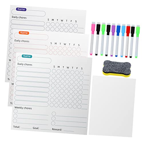 DOITOOL 1Satz Magnetisches Whiteboard Für Tägliche Aufgabenplanung Teilig Abwischbar Mit Haupttafeln Leeren Stiften Und Radiergummi Für Kühlschränke DOITOOL 1Satz Magnetisches Whiteboard Für Tägliche Aufgabenplanung Teilig Abwischbar Mit Haupttafeln Leeren Stiften Und Radiergummi Für Kühlschränke von DOITOOL