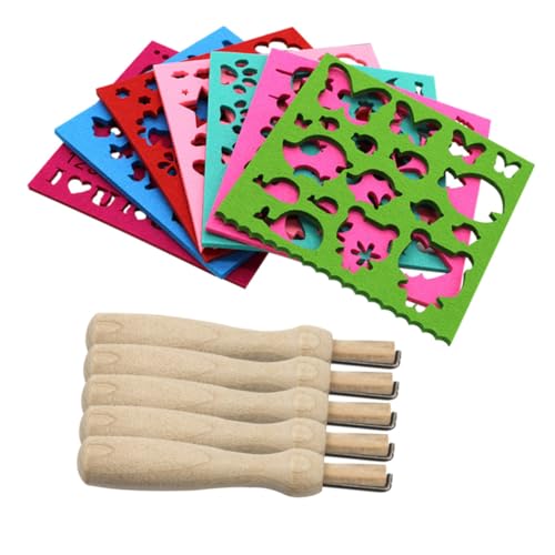 DOITOOL 1Satz Nadelfilz Set für Anfänger Teiliges Wollfilz Werkzeugset mit Applikationsformen und Nadeln Hochwertiges Material für DIY Filzprojekte und Handarbeiten von DOITOOL