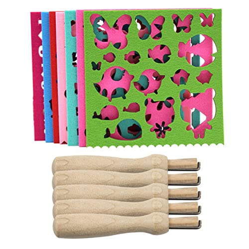 DOITOOL 1Satz Nadelfilz Werkzeugset für Anfänger Teiliges Set mit Wollfilzformen Holzgriffen und Nadeln für DIY Basteln Handarbeit bei Kindern DOITOOL 1Satz Nadelfilz Werkzeugset für Anfänger Teiliges Set mit Wollfilzformen Holzgriffen und Nadeln für DIY Basteln Handarbeit bei Kindern von DOITOOL