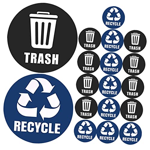 DOITOOL 1Satz Recycling Aufkleber Wasserdichte für Mülltrennung Selbstklebende Schilder zur Abfallklassifizierung für Garten Langlebig und Praktisch von DOITOOL
