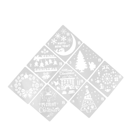DOITOOL 1Satz Sprüh Weihnachtsschablonen Wiederverwendbare Malschablonen aus Langlebigem Pet für Kreative DIY Projekte und Bastelarbeiten für Schulprojekte und Weihnachtsdekoration DOITOOL 1Satz Sprüh Weihnachtsschablonen Wiederverwendbare Malschablonen aus Langlebigem Pet für Kreative DIY Projekte und Bastelarbeiten für Schulprojekte und Weihnachtsdekoration von DOITOOL