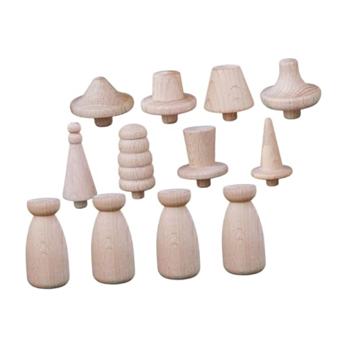 DOITOOL 1Satz Unvollendete Holzpflockpuppen Teile Blanko Peg Puppen zum Selbermachen und Bastelprojekte für DIY Aktivitäten und Dekoration DOITOOL 1Satz Unvollendete Holzpflockpuppen Teile Blanko Peg Puppen zum Selbermachen und Bastelprojekte für DIY Aktivitäten und Dekoration von DOITOOL