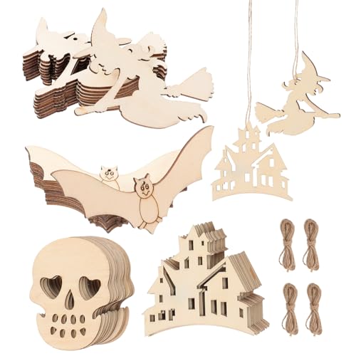 DOITOOL 1Satz Unvollendete Holzscheiben für DIY Halloween Dekoration Holz Ausschnitte Bastelmaterialien für für Halloween Feiern und Projekte DOITOOL 1Satz Unvollendete Holzscheiben für DIY Halloween Dekoration Holz Ausschnitte Bastelmaterialien für für Halloween Feiern und Projekte von DOITOOL