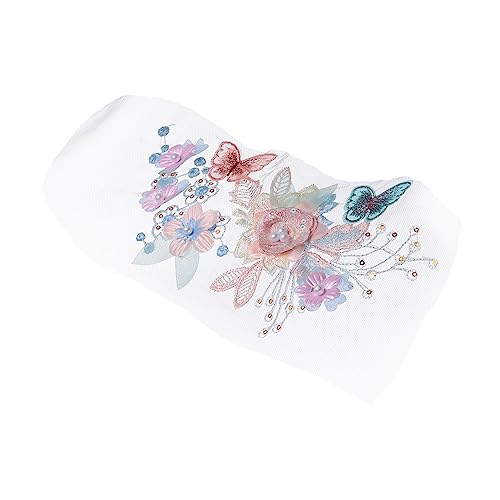 DOITOOL 1Stück DIY Applique Blumenstoff Aufnäher Handgefertigte Dekoration für Kleidung Taschen und Puppen Hochwertige Stickerei Leichtes Design Einfach von DOITOOL
