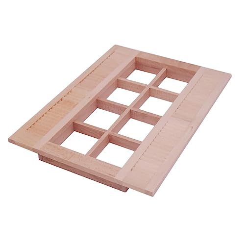 DOITOOL 1Stück Mini Holz Fenster Modell Für Puppenhaus Fächer Jalousien Dekoratives Zubehör Für Fairy Garden von DOITOOL
