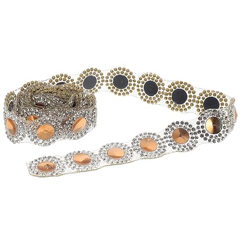 DOITOOL 1Stück Strassband für DIY Projekte Selbstklebendes Diamantband für Kleidung Taschen und Partydekoration Leicht Zuschneidbar Breit von DOITOOL