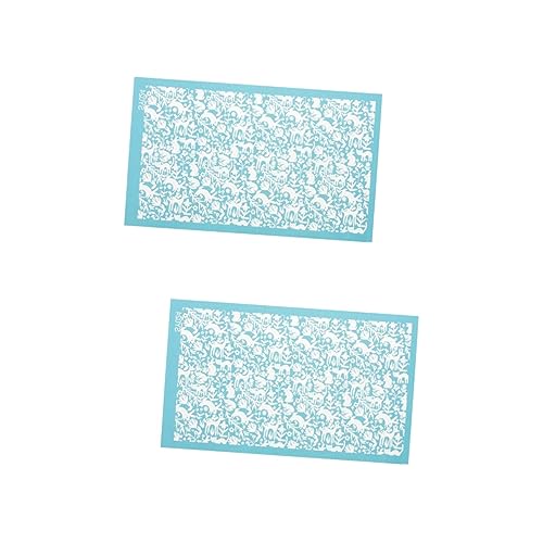 DOITOOL 2 Blätter Kaninchentonvorlage Bildschirm Siebdruckschablonen Wiederverwendbare Schablonen Seide Handwerk Vorlage Schablone Mesh-schablone Malschablonen Siebdruckform Polyester Blau von DOITOOL