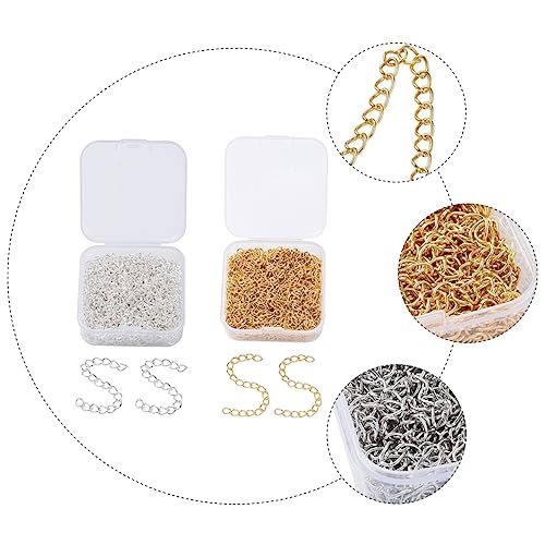 DOITOOL 2 Boxen Boxen Kettenverlängerungsketten Spule Robuste Eisenkette für Diy Schmuckherstellung ca Box Praktische Zubehörteile für Armbänder und Fußketten von DOITOOL
