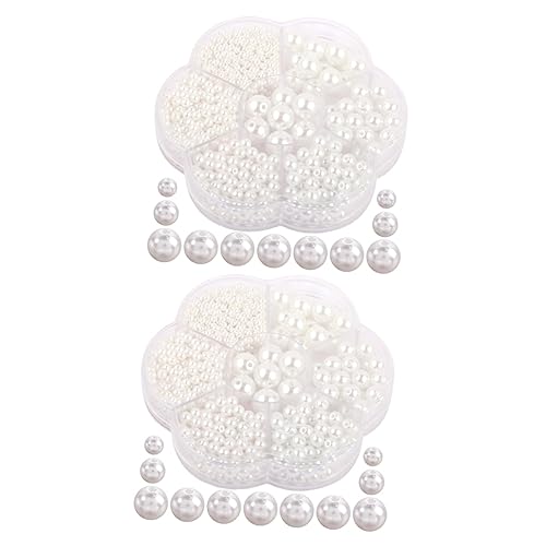 DOITOOL 2 Boxen Fake Pearl Perlen mit Loch Runde Weiße Schmuckperlen für Diy Armbänder und Bastelzubehör Polierte Kunststoffperlen für Party und Hochzeitsdekoration DOITOOL 2 Boxen Fake Pearl Perlen mit Loch Runde Weiße Schmuckperlen für Diy Armbänder und Bastelzubehör Polierte Kunststoffperlen für Party und Hochzeitsdekoration von DOITOOL