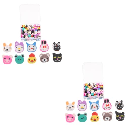 DOITOOL 2 Boxen Weicher Keramik -perlenschmuck Perlen Für Schmuckhersteller Party Reiz Miniatur Charms Für Die Herstellung Von Armbändern Diy-cartoon-perlen Lose Abstandsperlen Polymer-ton von DOITOOL