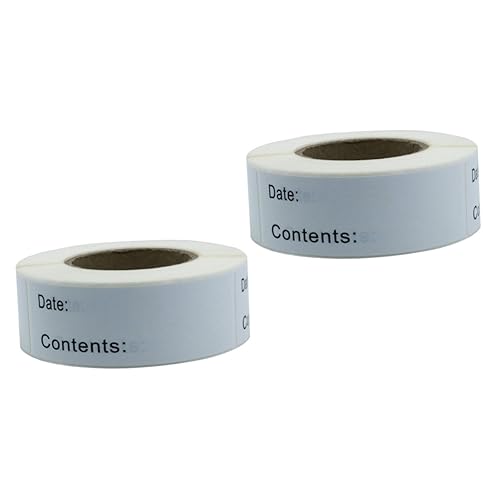 DOITOOL 2 Rollen Abziehbare Rückstandsfreie Aufkleber für Lebensmittelaufbewahrung Selbstklebende Etikettenrolle für Kühlschrank und Gefrierschrank Beschreibbare DIY Labels zur DOITOOL 2 Rollen Abziehbare Rückstandsfreie Aufkleber für Lebensmittelaufbewahrung Selbstklebende Etikettenrolle für Kühlschrank und Gefrierschrank Beschreibbare DIY Labels zur von DOITOOL