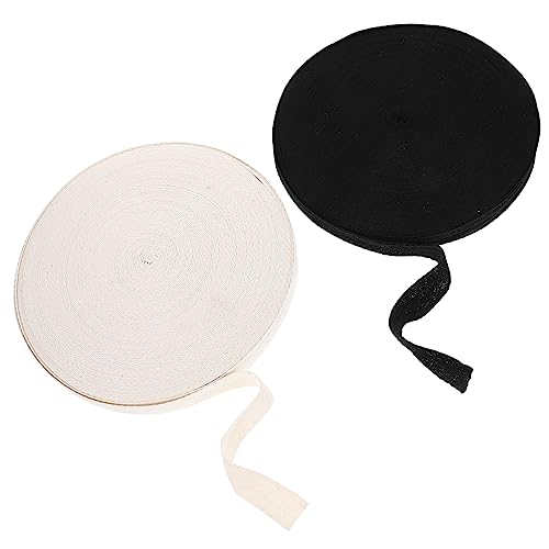 DOITOOL 2 Rollen Baumwoll Köperband Breit Schwarz und Fischgrät Webband für Diy Kleidung Nähen Basteln Dekoration DOITOOL 2 Rollen Baumwoll Köperband Breit Schwarz und Fischgrät Webband für Diy Kleidung Nähen Basteln Dekoration von DOITOOL