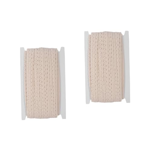 DOITOOL 2 Rollen Baumwollspitzenborte Yards Diy Nähzubehör für Tischdecken Vorhänge Kleidung und Bastelprojekte Hochwertiges Langlebiges Spitzenband für Kreative Handarbeiten von DOITOOL