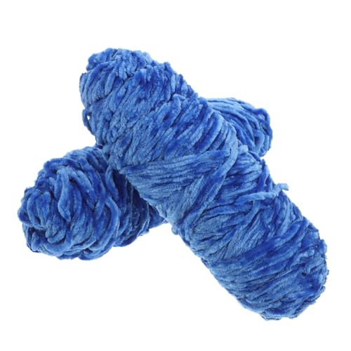 DOITOOL 2 Rollen Chenillegarn Strick Versorgung Flauschiges Garn Zum Häkeln Multifunktions-strickgarn Garn Für Anfänger Häkelgarn Selber Machen Dickes Häkelgarn Anfängergarn Polyester Blau von DOITOOL