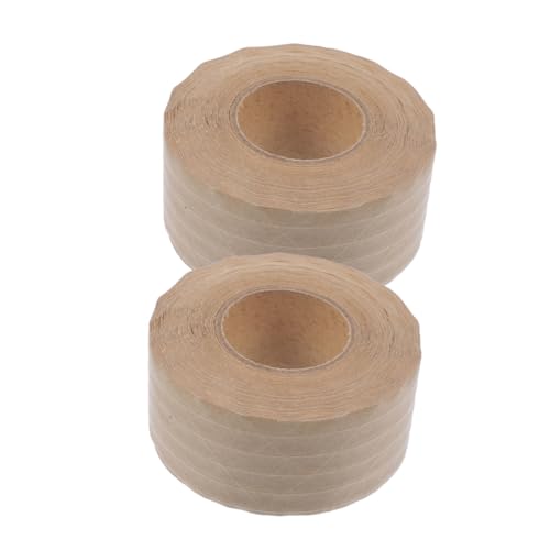 DOITOOL 2 Rollen Dichtungsband Klebrig Gummiertes Papierband Klebeband Für Bilderrahmen Wasser Kartonverpackungsband Multifunktions-verpackungsklebeband Rahmenband Brown Kraftpapier von DOITOOL